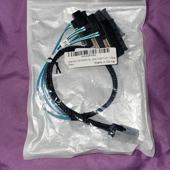 EDIMS Mini SAS to SAS Cable Breakout  HD SFF-8643 to SFF-8482 29Pin Sata Power - Picture 10 of 10
